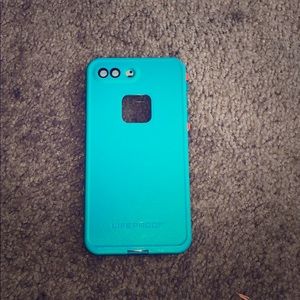 7/8 Plus Blue and Orange LifeProof phone case